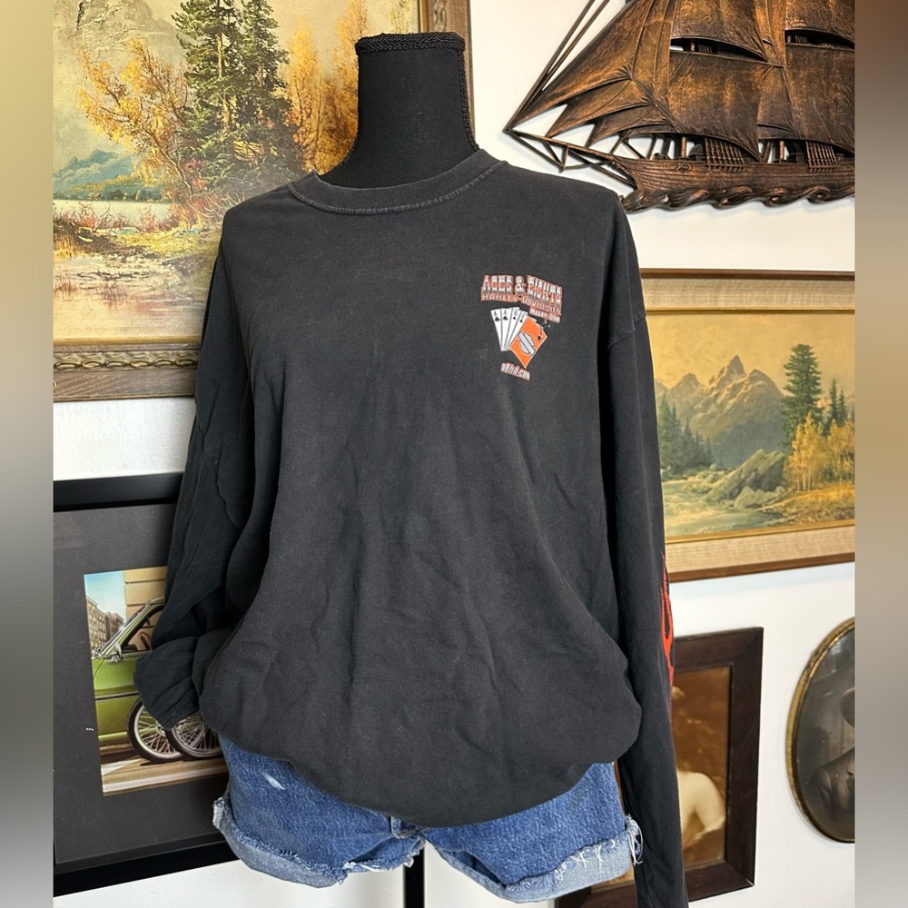 Y2K Harley Davidson Flame Sleeves XL-2XL - Picture 5 of 6